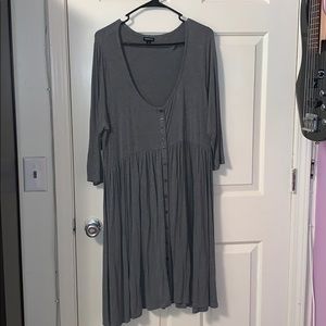 Torrid Grey Button-down Dress
